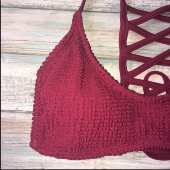 Xhilaration Basic Ladder Back Red Bikini Top - Picture 3 of 6